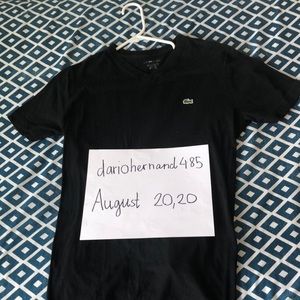 Black Lacoste T shirt